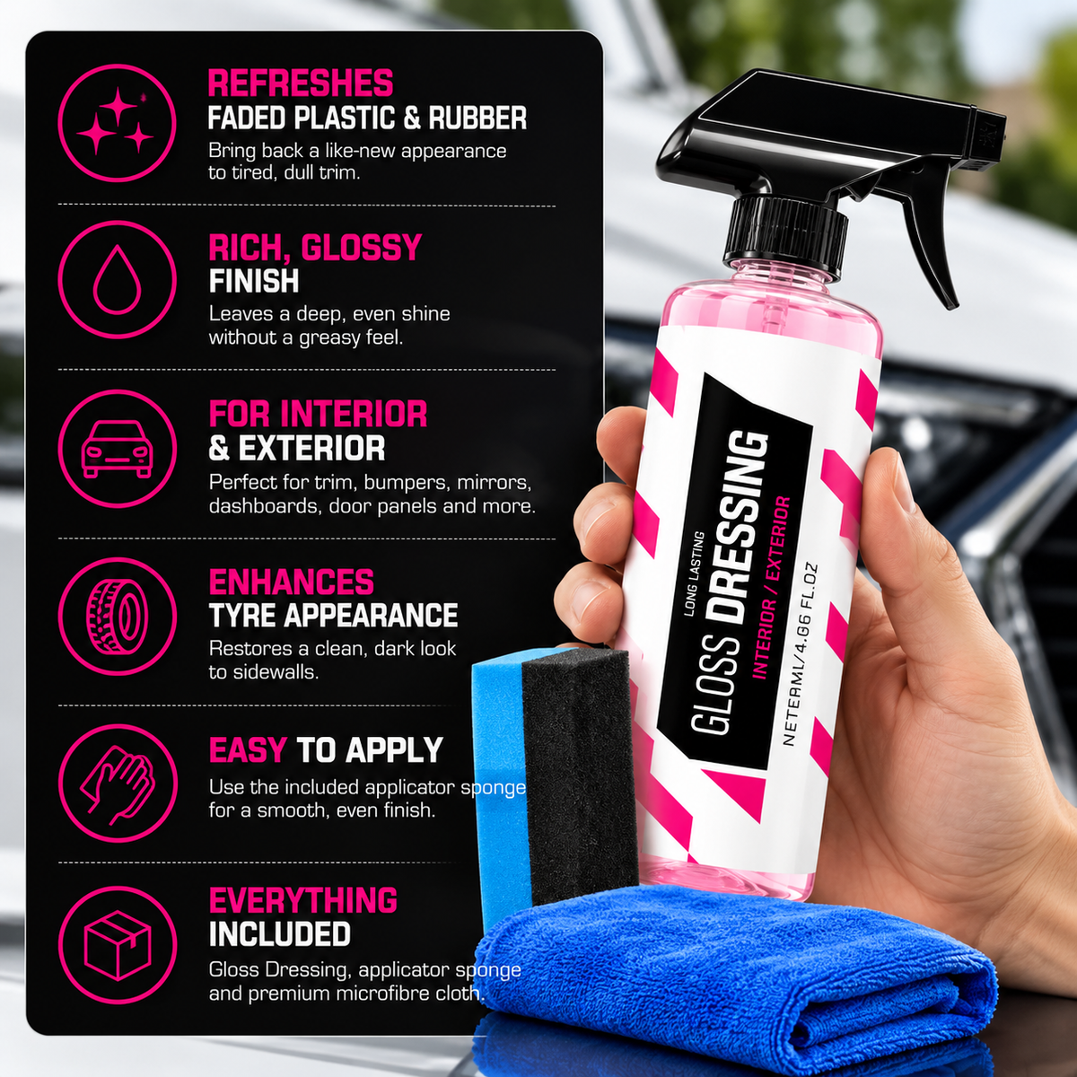 Gloss Dressing - Premium Plastic & Rubber Restorer